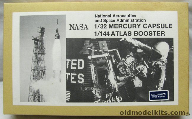 Racoon Model NASA 1/32 Mercury Capsule and 1/144 Atlas Booster, 32-2 plastic model kit